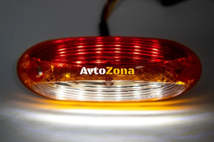 Indicator lateral cu LED, portocaliu, alb, roșu, 125mm x 44mm 24V