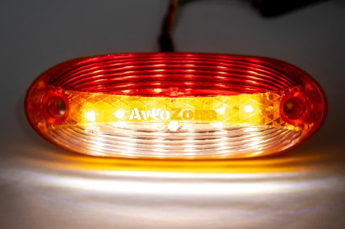 Indicator lateral cu LED, portocaliu, alb, roșu, 125mm x 44mm 24V