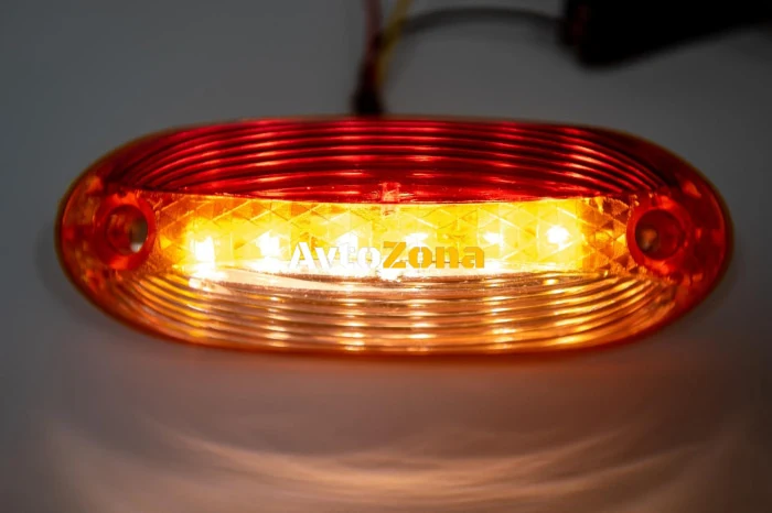 Indicator lateral cu LED, portocaliu, alb, roșu, 125mm x 44mm 24V