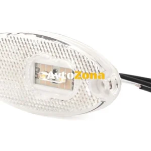 Indicator LED, alb, E-Mark, 12V-24V