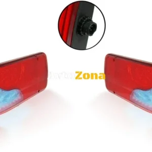 Kit stopuri de gheață cu LED-uri spate - 400mm x 150mm x 85mm 24V - cu fișă - potrivit pentru camioane, remorci, rulote și...