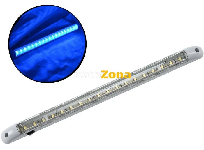 Lampă cu diodă LED, tub, 40cm, lumină albastră, 12V, pentru mașă, camion, casă sau birou