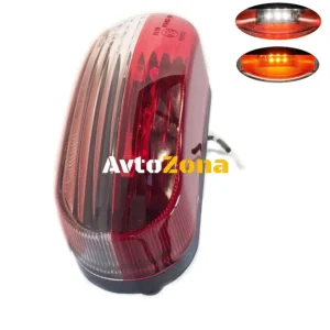 Lampă cu diodă LED, verticală, montare suspendată, față, spate, lampă LED, alb, roșu, 6 diode, 12V/24V E-Mark