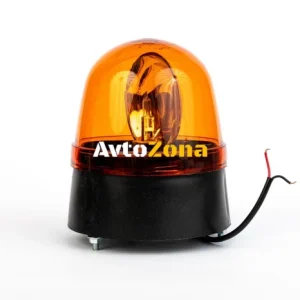 Lampă rotativă de urgență portocalie cu bec 12V - 24V, Ø 146mm