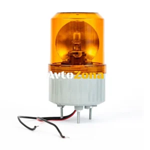 Lampă rotativă de urgență portocalie cu bec 24V, Ø 84.4mm