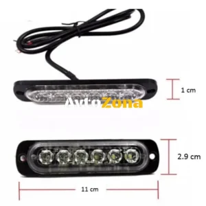 Lampă rutieră de urgență cu 6 LED-uri, lumină blitz galbenă, intermitentă!