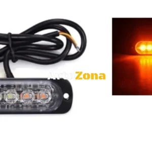 Lampă rutieră de urgență cu 4 LED-uri, lumină blitz galbenă, intermitentă!