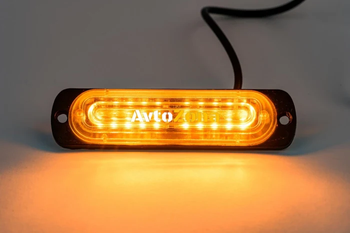 Lampă rutieră de urgență cu 10 LED-uri, lumină intermitentă Blitz galbenă 12V