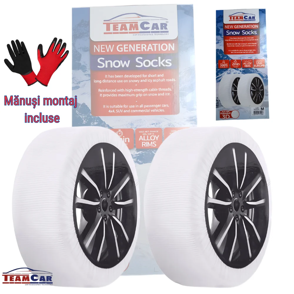 Lanturi Auto Textile Tip Sosete Antiderapante pentru Zapada - Marimea S-Small