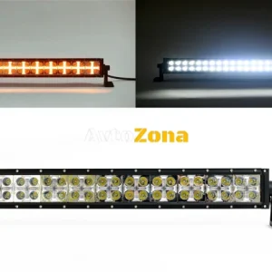 54 Cm Led Bar Led Diode Bar Spotlight alb și portocaliu, lumină galbenă, Blitz, Flash, CROSS DRL 120W 12V 24V