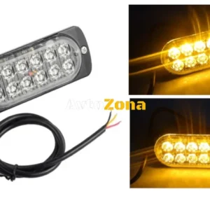 12 LED LED lampă de urgență pentru drum, lumină blitz galbenă, intermitentă!