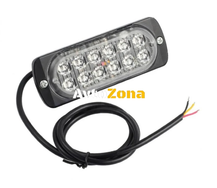 12 LED LED lampă de urgență pentru drum, lumină blitz galbenă, intermitentă!