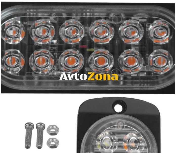 12 LED LED lampă de urgență pentru drum, lumină blitz galbenă, intermitentă!