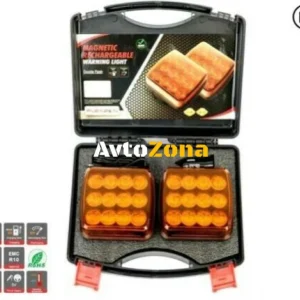 Lumini de oprire fără fir fără fir cu magnet 12v 24v Led Orange Lumini de urgență Blitz Light