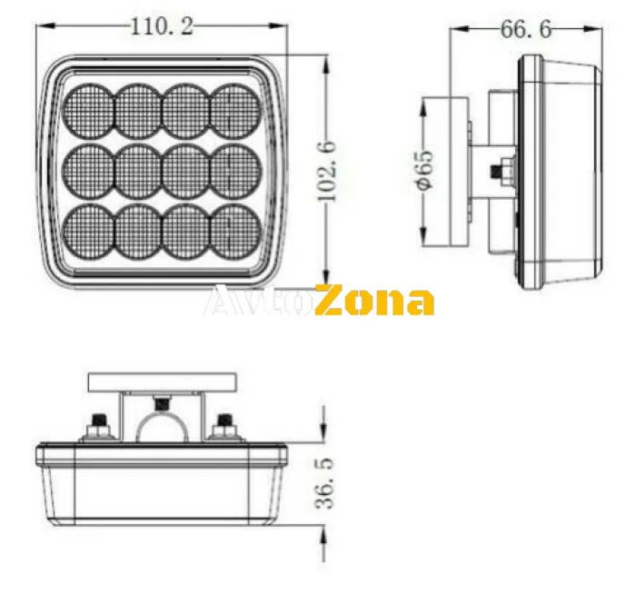 Lumini de oprire fără fir fără fir cu magnet 12v 24v Led Orange Lumini de urgență Blitz Light