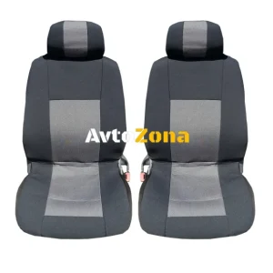 1+1 LUX PREMIUM UNIVERSAL ACOPERĂ, TAPIȚERIE SCAUN FAȚĂ PENTRU MAȘĂ , VAN , JEEP CULOARE GRI-NEGRU