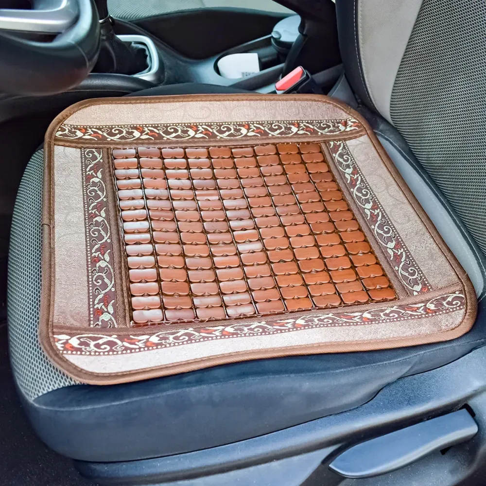 Perna scaun auto, din lemn de bambus, Naimeed D4915, Maro