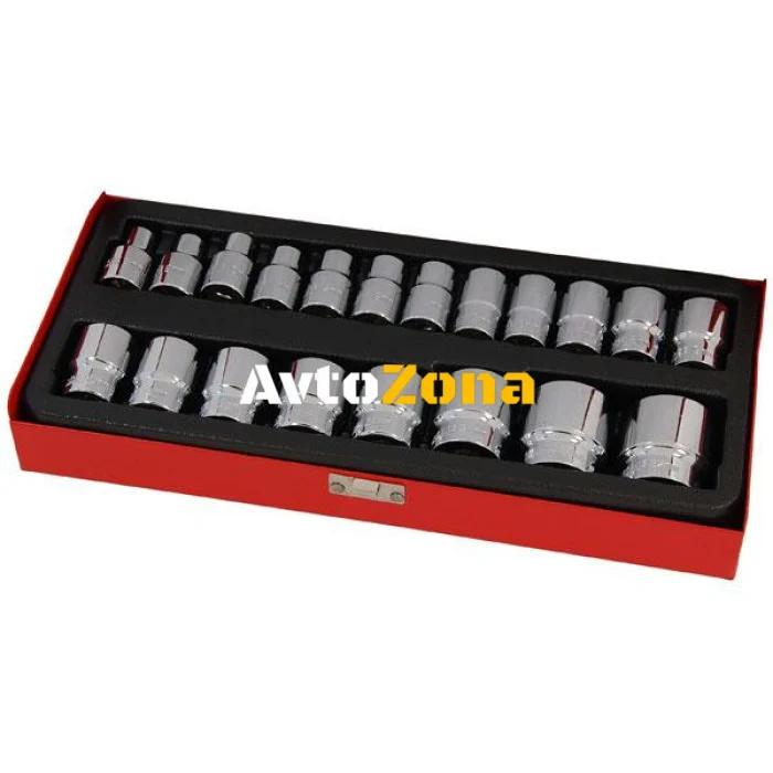 21 piese - Set de mufe hexagonale în cutie metalică - 8mm-32mm - Neilsen Tools