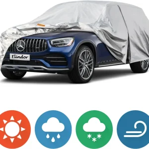 Prelată Auto Premium 6 Straturi, Impermeabilă, Protecție UV, Praf și Zăpadă,Accesorii Masina, Universală pentru SUV, Mărim...