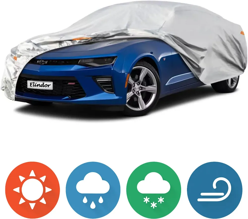 Prelată Auto Premium cu 3 Straturi, Impermeabilă, Protecție UV, Praf și Zăpadă,Accesorii Masina, Universală pentru Berlină...