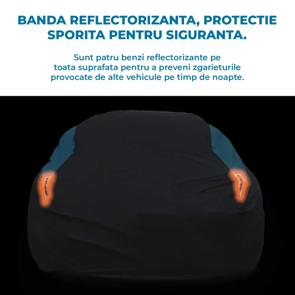 Prelata Auto Premium Elindor® Impermeabila, Antigrindina, Protectie UV Anti Soare , Praf si Zapada, Husa Auto Exterior Uni...