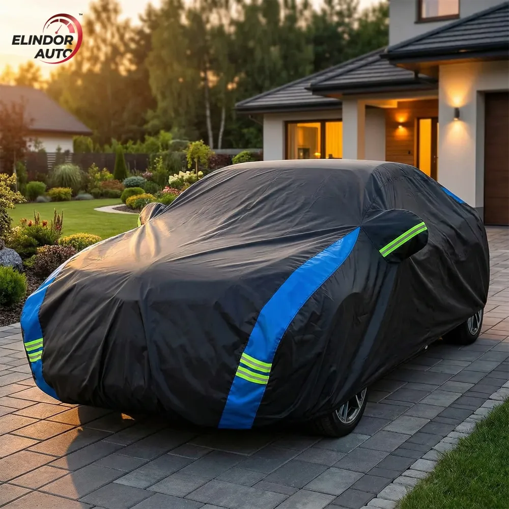 Prelata Auto Premium Elindor® Impermeabila, Protectie UV, Antisoare, Praf, Ploaie si Zapada, Toate Anotimpurile, Husa Exte...