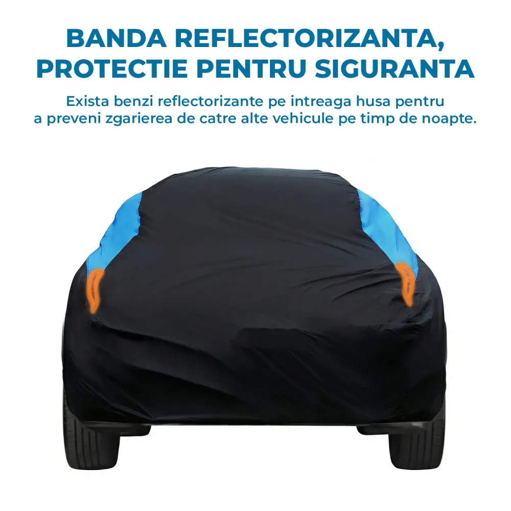 Prelata Auto Premium Elindor® Impermeabila, Protectie UV, Antisoare, Praf, Ploaie si Zapada, Toate Anotimpurile, Husa Exte...