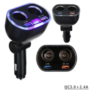 Priză de brichetă universală cu 2 prize 12V/24V