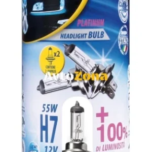 Set de 2 becuri cu halogen H7 X7 12V 55W + 100% 4000K E4 Goodyear Goodyear