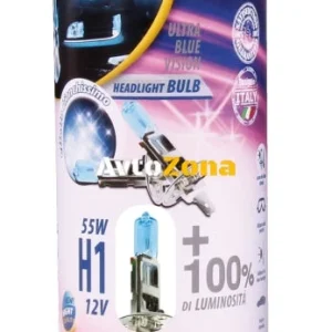 Set de 2 becuri cu halogen H1 X1 12V 55W + 100% 5000K E4 Goodyear Goodyear