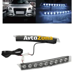 Set curbat pentru bara de protecție față Putere 9 Led LED Lumini de zi 12V 54W