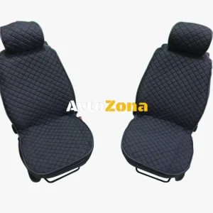 1+1 set de huse pentru scaune / tapițerie textilă solidă - culoare grafit
