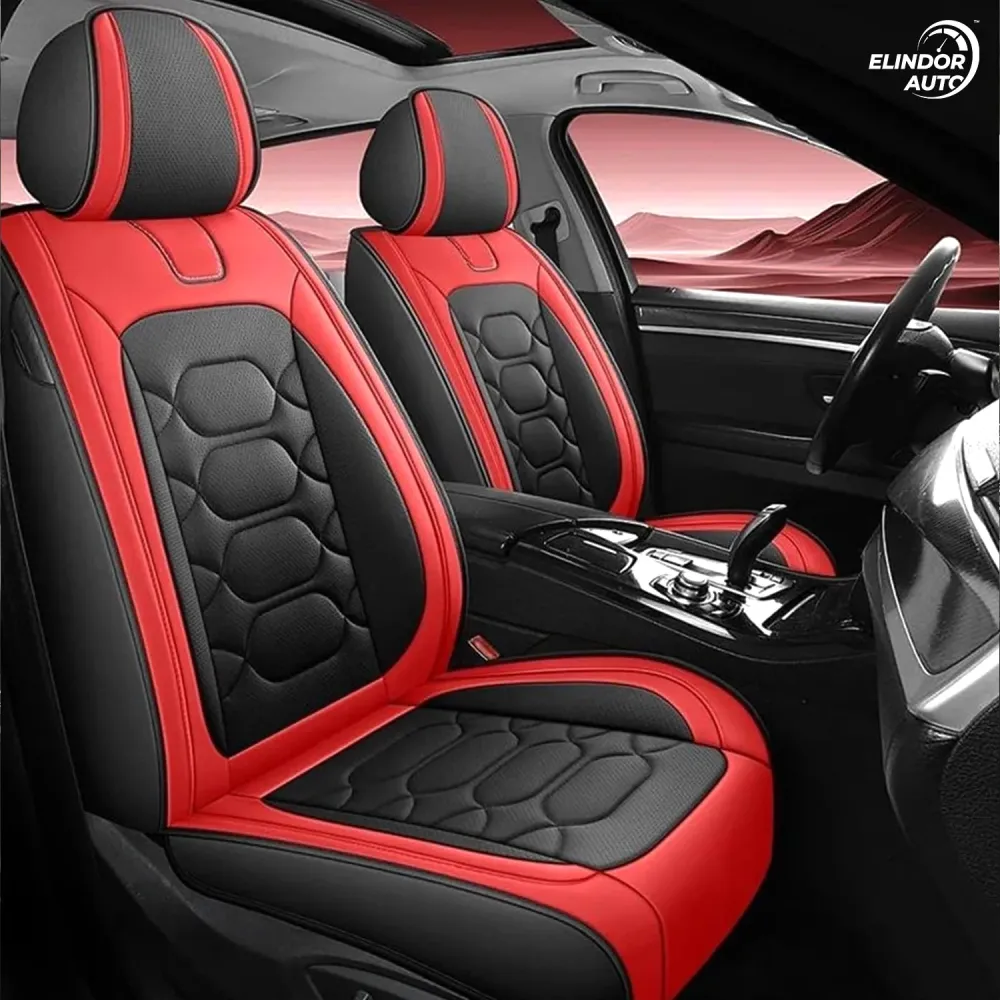 Set 2 Huse Scaune Auto Elindor® Universale, Acoperire 360°, Husa pentru Protectie Sezut si Spatar Scaun Fata, Impermeabila...