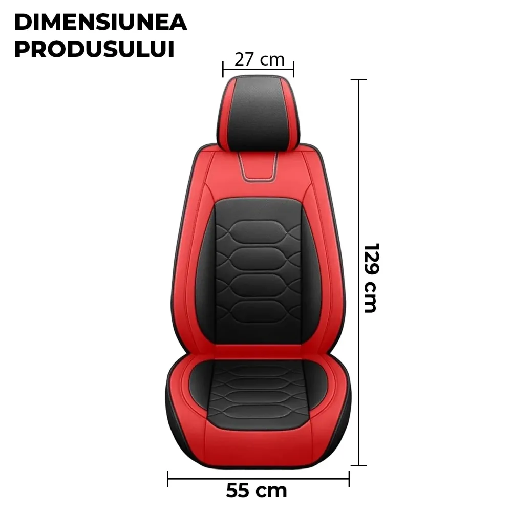 Set 2 Huse Scaune Auto Elindor® Universale, Acoperire 360°, Husa pentru Protectie Sezut si Spatar Scaun Fata, Impermeabila...