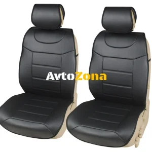 Set scaune auto tapițerie acoperă pentru masina autobuz Eco piele negru