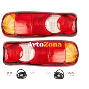 Set de stopuri cu cablu și becuri pentru autobuz camion camion remorcă caravană platformă 12V-24V 6 funcții 35cm x 13cm