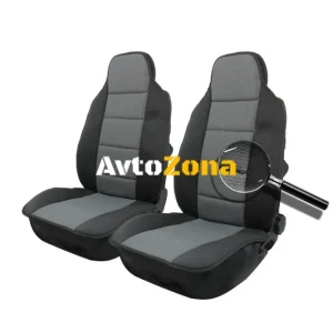 Set tapițerie universal 1+1 pentru scaunele din față Luxury Grey-Black, Textile
