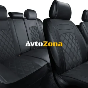 Tapițerie auto din piele universală 5 piese negru