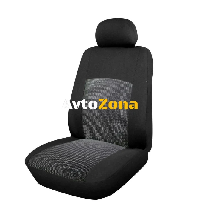 Tapițerie auto universală, huse pentru scaune, set complet, 9 bucăți gri-negru
