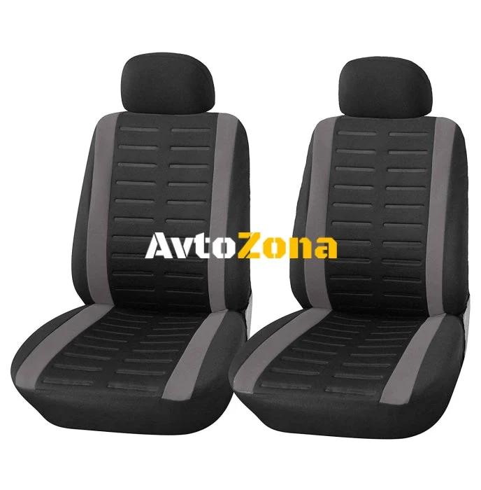 Tapițerie auto universală pentru scaune Set complet 9 bucăți gri și negru