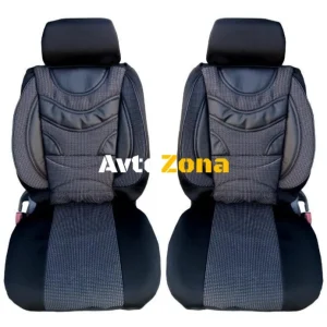 Tapițerie de lux acoperă pentru scaune auto tip masager cu suport lombar Premium 1 negru
