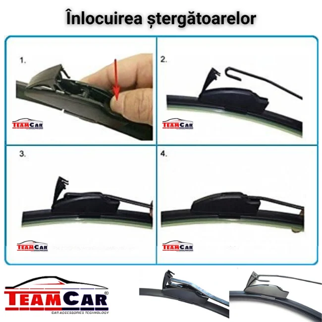 Ștergătoare Hybrid TeamCar® Opel Vectra B Hatchback (1995–2002) – Set Complet