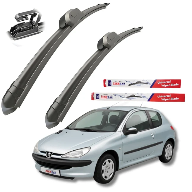 Ștergătoare Peugeot 206 (1998–2012) Hatchback (3 uși) – Set față Flat