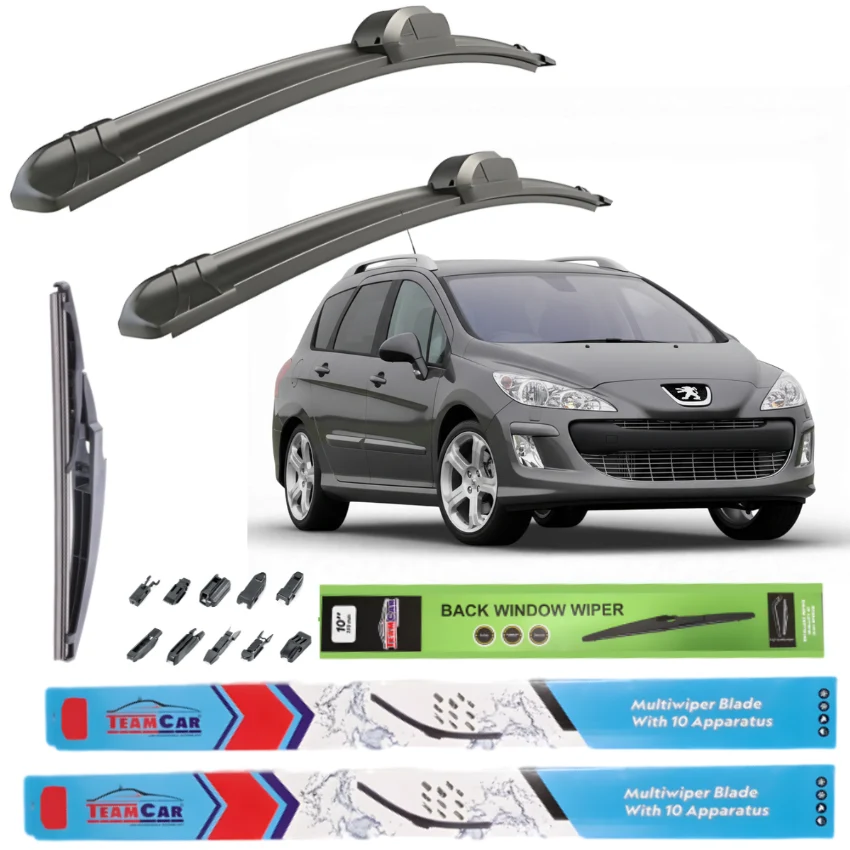Ștergătoare Peugeot 308 I SW (2007–2011) Hibrid | Set Complet – TeamCar®