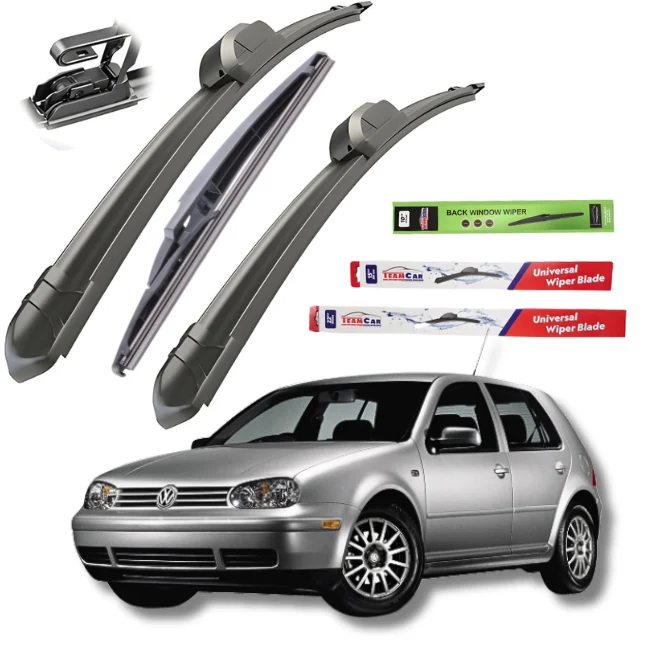 Ștergătoare TeamCar® Volkswagen Golf 4 / Mk4 (1997–2003) – Set Complet Flat