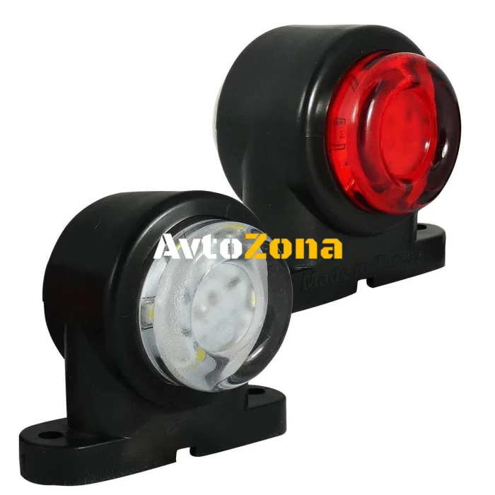 1 unitate LED mini lumini tip corn lumina alb + roșu pentru camion van remorcă platformă caravană 12V