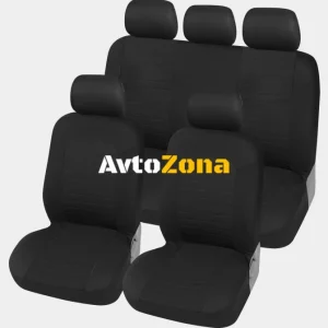 Universal auto tapițerie scaune acoperă set complet 9 piese negru