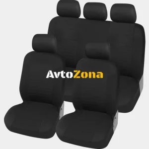 Universal auto tapițerie scaune acoperă set complet 9 piese negru