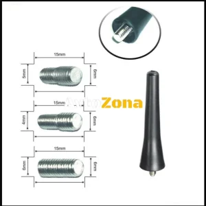 Universal FM AM scurt Sport Radio Antena 6.5 CM pentru masina cu 3 sfaturi diferite