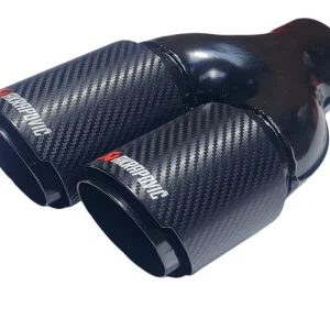 Vârf de evacuare dublu Akrapovic - Carbon (2x76 mm)